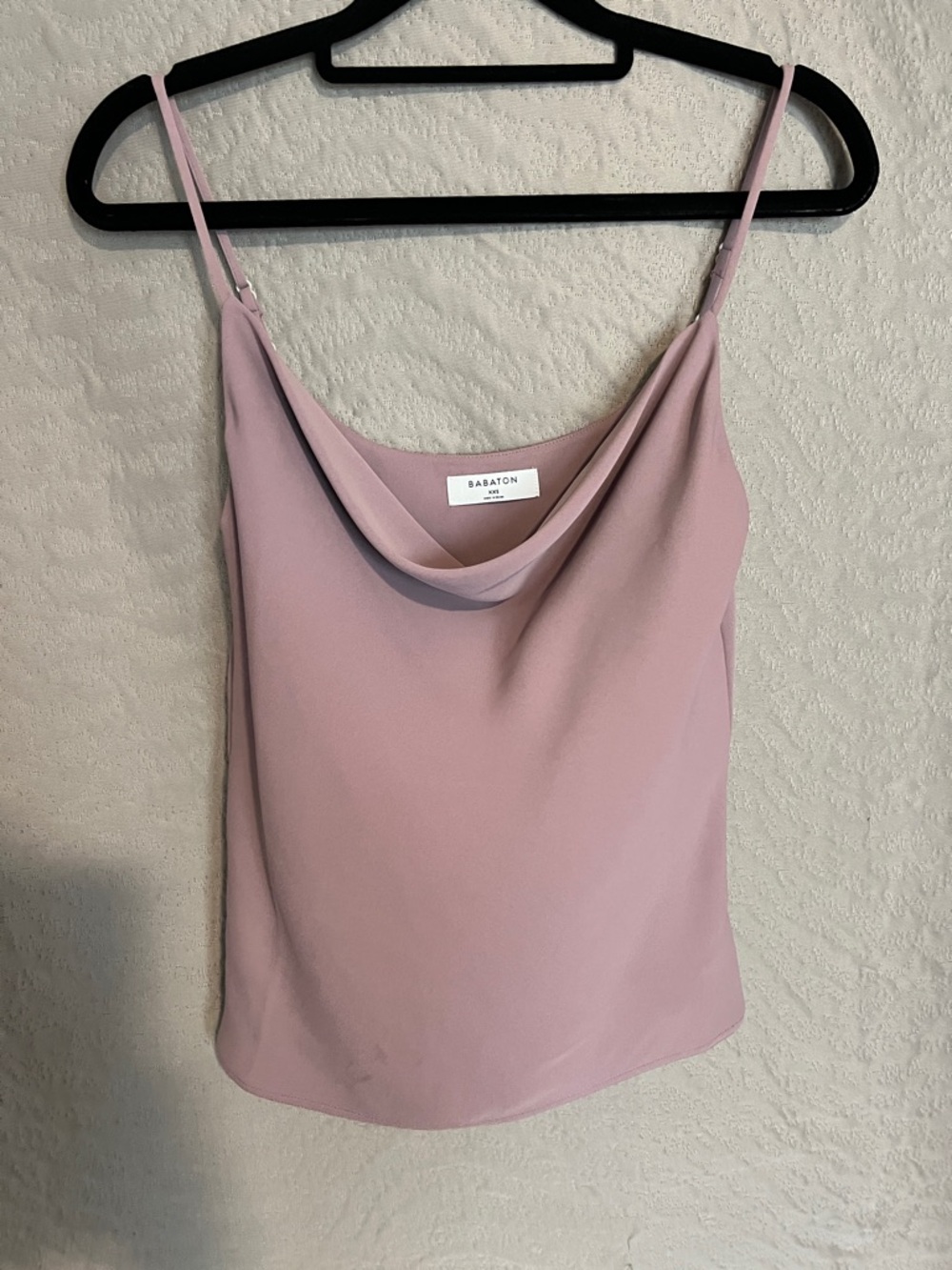 Babaton Dusty Mauve Cowl Neck Satin Cami Size XXS (fits like S)